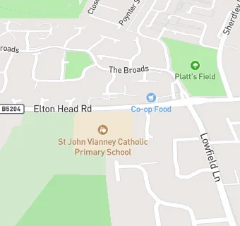 map for St John Vianney Catholic Primary School