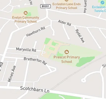 map for Prescot Primary School