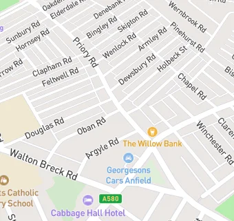 map for Mydentist, Priory Road, Anfield 
