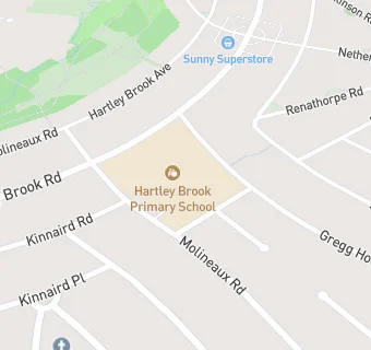 map for Hartley Brook Primary School