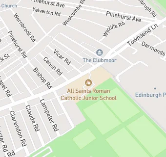 map for All Saints Catholic Junior School