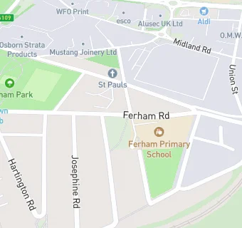 map for Ferham Primary School