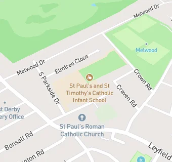 map for St Paul's and St Timothy's Catholic Infant School