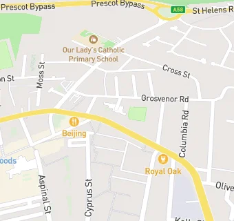 map for Prescot Reform Club