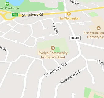 map for Evelyn Community Primary School