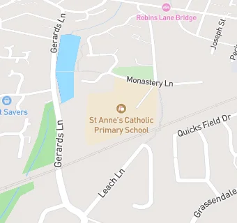 map for St Annes Primary School