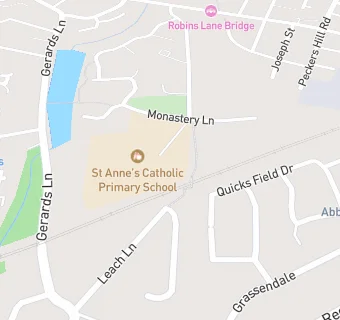 map for St Anne's Catholic Primary School