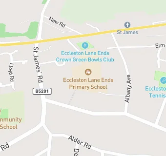 map for Eccleston Lane Ends Primary School