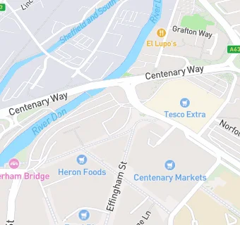 map for Mydentist, Effingham Square, Rotherham