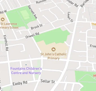 map for St John's RC Junior Boys' School