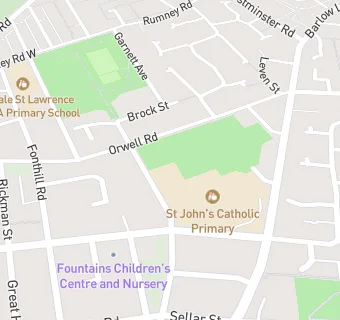 map for St John's Infants' School