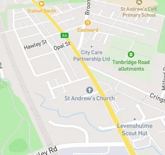 map for St Andrew's C of E Primary School