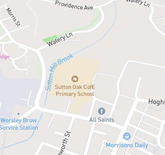 map for Sutton Oak C.E. Before School Club