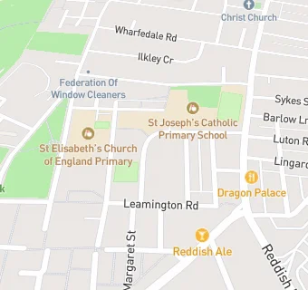 map for St Joseph's Roman Catholic Junior School, Reddish, Stockport