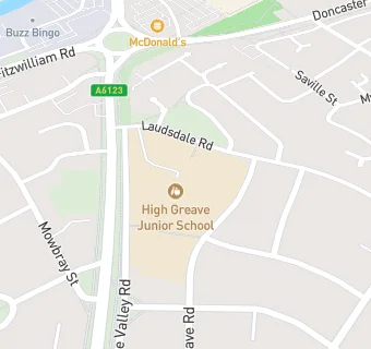 map for High Greave Junior School