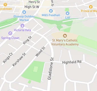 map for St Marys Catholic Voluntary Academy