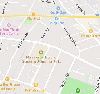 map for Manchester Islamic Grammer School For Girls