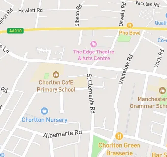 map for Chorlton CofE Primary School