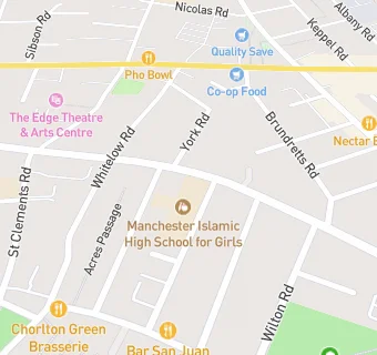 map for Manchester Islamic Grammar School for Girls