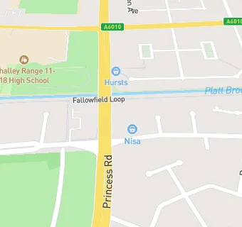 map for Princess Road Surgery