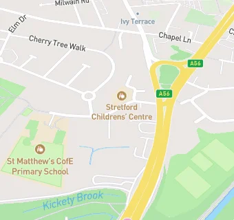 map for St Matthews Primary School