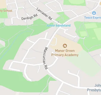 map for Manor Green Primary Academy