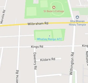 map for Whalley Range Amateur Football Club