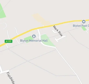 map for Blyton Memorial Hall