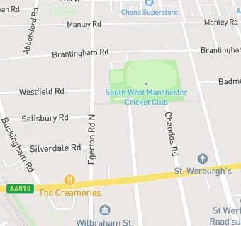 map for South West Manchester Cricket Club