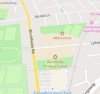 map for Birchfields Infants' School