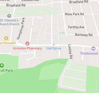 map for Urmston Pharmacy