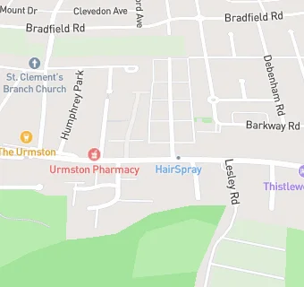 map for Urmston Pharmacy