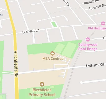 map for Manchester Enterprise Academy Central