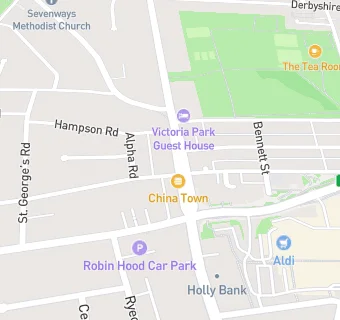 map for China Town Takeaway