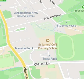 map for St James CE Primary School