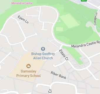 map for Gamesley Community Primary School