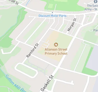 map for Allanson Street Primary School