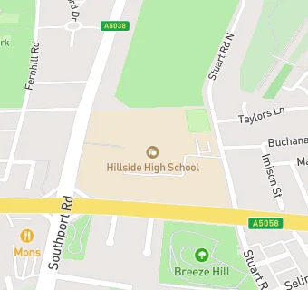 map for Hillside High School