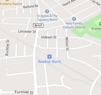 map for North Reddish Working Men's Club