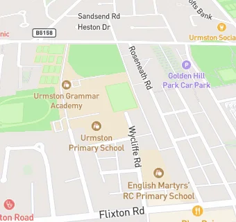 map for Urmston Primary School