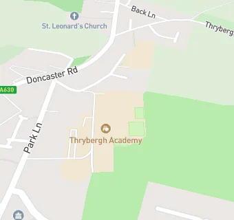 map for Thrybergh Academy and Sports College