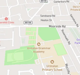 map for Urmston Cricket, Hockey, Bowls, Tennis & Social Club