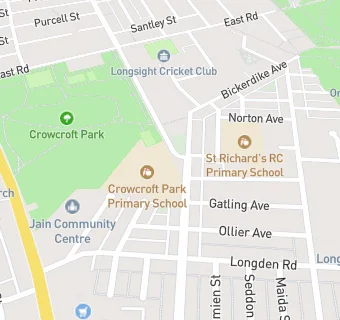 map for Crowcroft Park Primary School