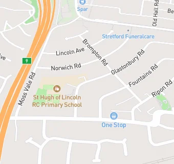 map for St Hugh of Lincoln RC Primary