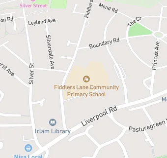 map for Fiddlers Lane Community Primary School