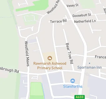 map for Rawmarsh Ashwood Primary School