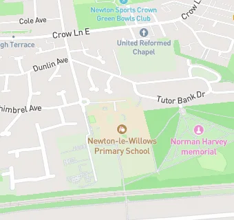 map for Newton-le-Willows Primary School