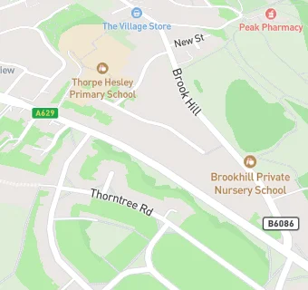 map for Thorpe Hesley Primary School (Breakfast Club)