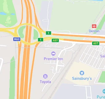 map for Premier Inn Manchester (Denton) Hotel