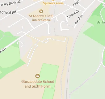 map for Glossopdale School & Sixth Form